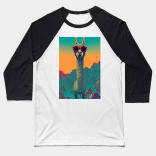 No Drama For This Llama Funny Retro Baseball T-Shirt